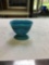 antique blue double vase possibly Northwood