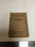 antique Fordson trademark 1925 tractor manual