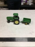 vintage two piece John Deere tractor and wagon