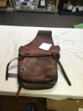 vintage leather saddlebags