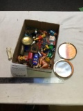 vintage box of toys and miscellaneous