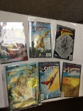 six piece Superman comic books