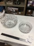vintage two piece crystal bowls