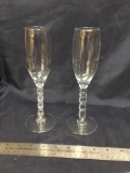 Pair of champagne goblets