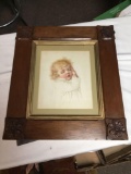 vintage Bessie piece Gutman print a baby in fancy frame