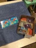 box of vintage cassette tapes in mermaid CDs