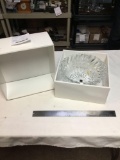vintage large MIKASA crystal bowl in box made in France