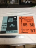 two piece 1955 through 57 Ford Thunderbird manuals