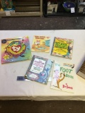 vintage box of children?s books and beanie baby membership kit