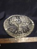 Lead crystal divided dish