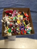 box of vintage toy collectibles