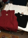 New two-piece Westport brand men sweaters red and black two XL