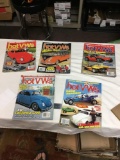 vintage group of VW magazines