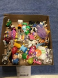 box of miscellaneous vintage toy collectibles