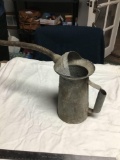 vintage 2 quart galvanized oil can with spout are our cans/New York Central PA