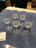 vintage set a five crystal water goblets great shape