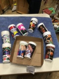 box of miscellaneous drinking cups Michael Jordan and others