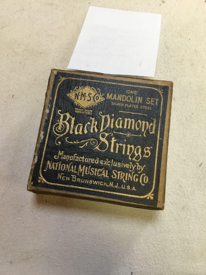 vintage complete set of black diamond medallion strings in original box