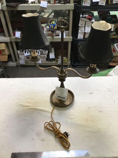 vintage bronze to light desk lamp works