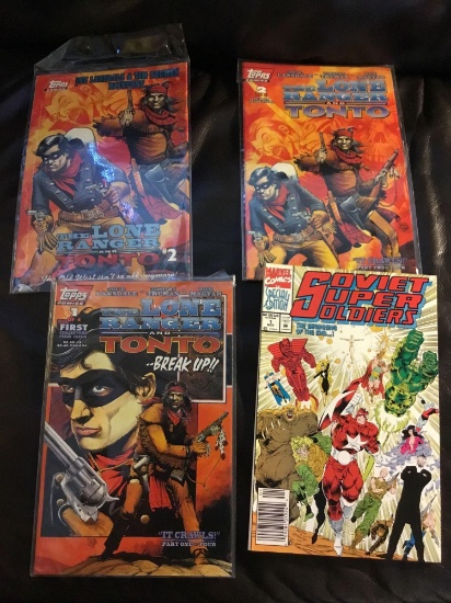 four piece comics Lone Ranger and the Soviet super soldiers