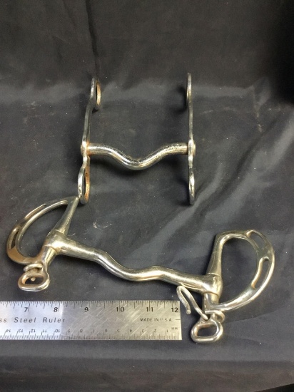 Two piece horse bits