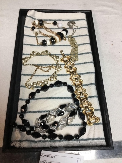 vintage group of necklaces and one bracelet