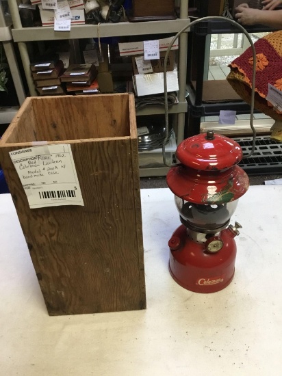rare 1962 red Coleman lantern model 200Awith homemade case