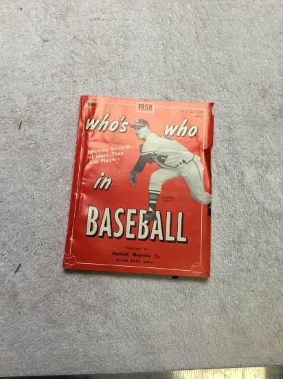 vintage 1958 who's who in baseball book?