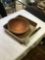 vintage large wooden turned bowl