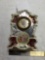 antique porcelain shelf clock royal vienna beehive Mark clock needs repair.