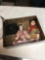 vintage two piece Asian dolls one has stand