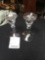 two piece heavy crystal candlestick holders