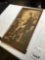 antique oak frame, print knight of round table with horse