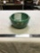 vintage 1930s green pottery bowl
