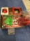 vintage box of collectibles, cookie cutters, ornaments, other