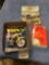 three piece vintage, sports almanac, and HO catalog