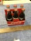 vintage six piece, Coca-Cola glass bottles with carrying case, miscellaneous advertisements