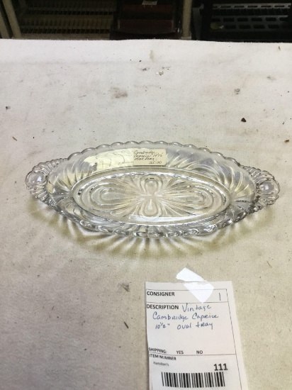 vintage Cambridge, oval tray