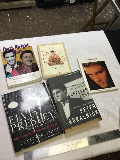 vintage group of five piece, Elvis Presley books