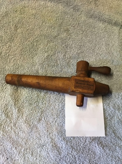 antique wood valve for barrel