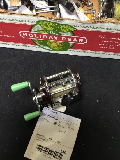 vintage Penn pier number 109, fishing reel, 100