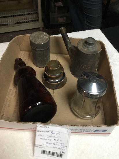 box of miscellaneous collectibles