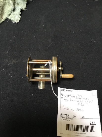 vintage, four brothers regal number 80 fishing reel