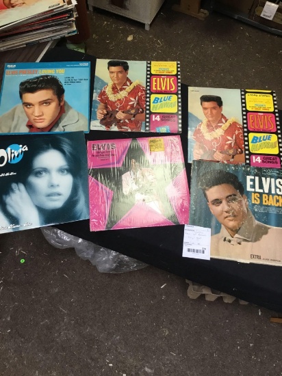 vintage six piece vinyl records