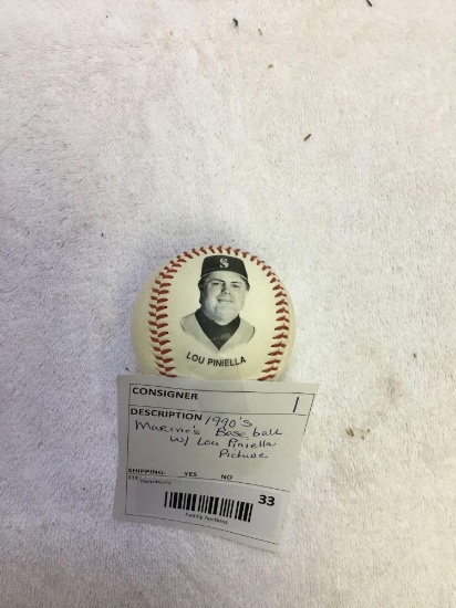 1990s Mariners baseball with Lou PINIELla picture