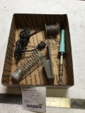 soldering iron with stand and solder works
