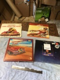 vintage four piece 1960s to 70s vinyl records