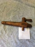 antique wood valve for barrel
