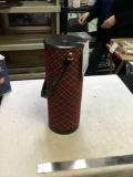 vintage plaid thermos holder with handle