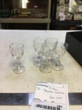 vintage five piece crystal cordials